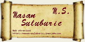 Mašan Šuluburić vizit kartica
